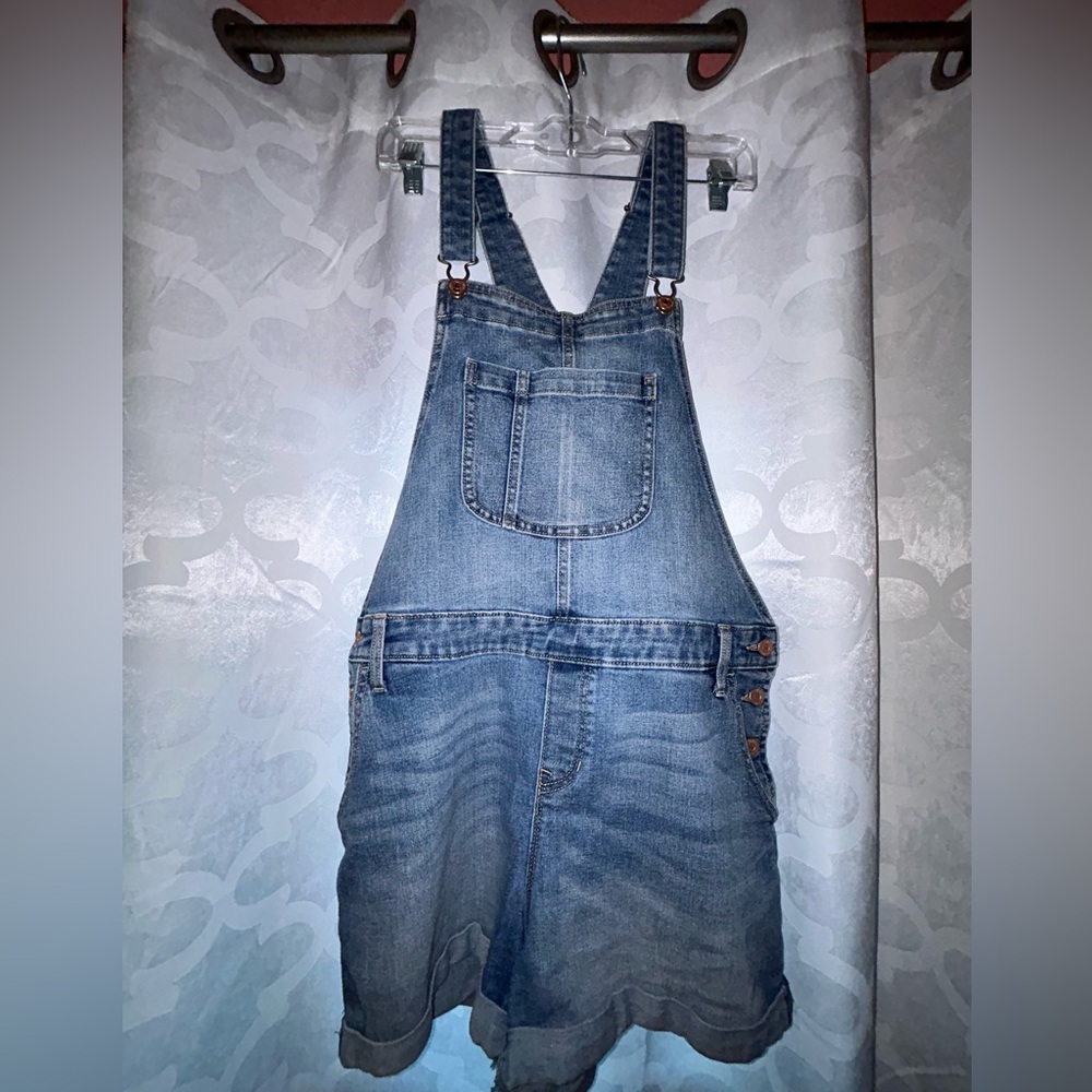 Old Navy Blue Denim Overall Shorts